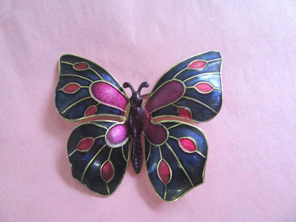 Western Germany Butterfly Pin Vintage Signed Jewelry