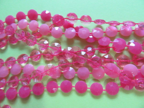 1960's Mod Pink Long Necklace  Vintage Jewelry