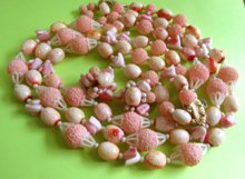 1950's Pink Necklace Set Hong Kong Vintage Jewelry 