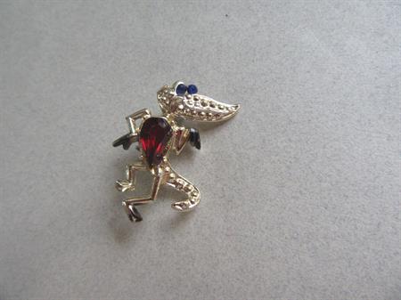 Anthropomorphic Pin Brooch Dancing Rhinestone Alligator Scatter Vintage Costume Jewelry Gator Figural