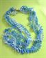 1960's Mod Blue Shimmy Necklace Blue Multi Strand 60's Accessories Vintage Costume Jewelry