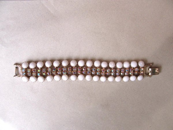 1950's Rhinestone Bracelet Vintage Jewelry 