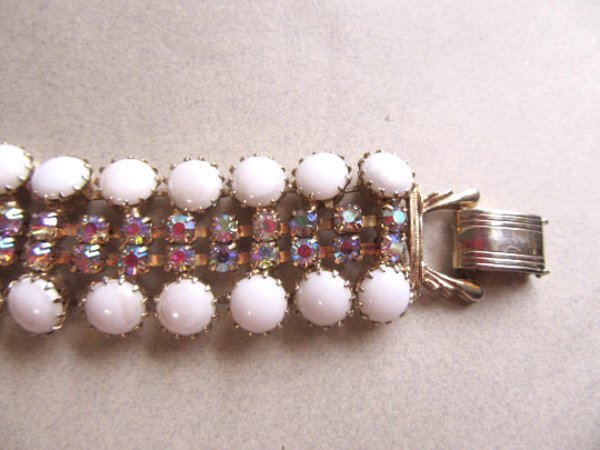 1950's Rhinestone Bracelet Vintage Jewelry 