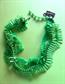 Mod 1960's Necklace Green Shimmy Choker Original Tag Summer Vintage Costume Jewelry 60's Accessories