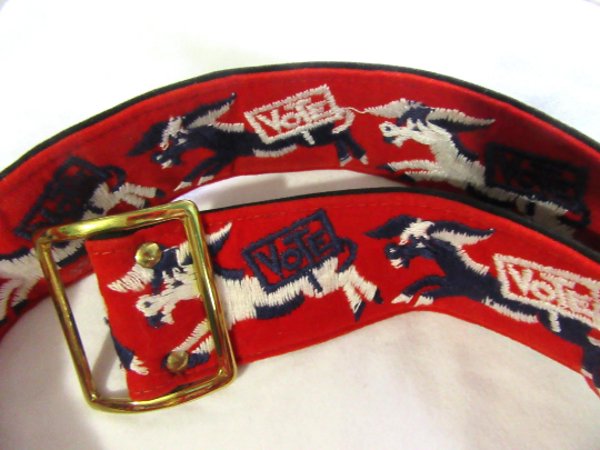 Vintage 1970's Democrat Donkey Belt Vote Swank Signed
