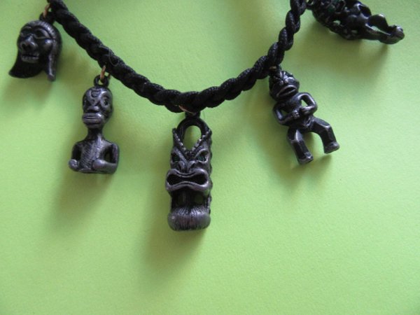 Vintage Tiki Charm Bracelet Vintage Jewelry Smaller Wrist 