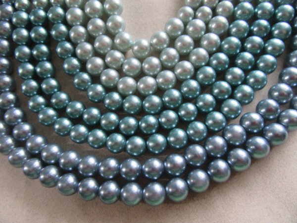 1950's Necklace Blue Multi Strand Vintage Jewelry