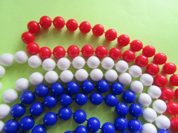Mod Necklace Red White Blue Vintage Jewelry