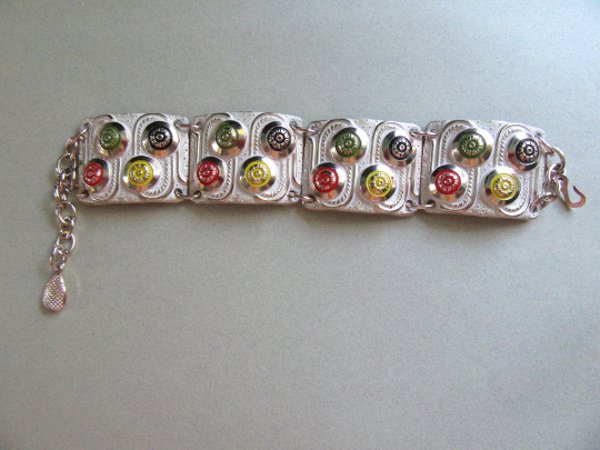 Vintage Eloxal Bracelet Western Germany Signed Vintage Jewelry 1950's Accessories