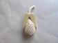 Celluloid Rhinestone Pear Pin Brooch Vintage Costume Jewelry Fruit Winter White Figural