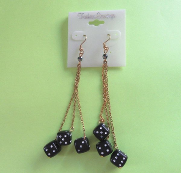 1980's Lucite Earrings Color Choice Vintage Jewelry Gambling