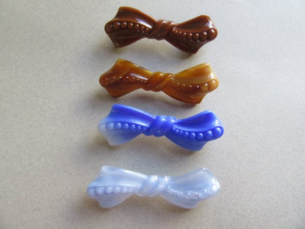 Vintage Czech Glass Bow Pin Lot Never worn