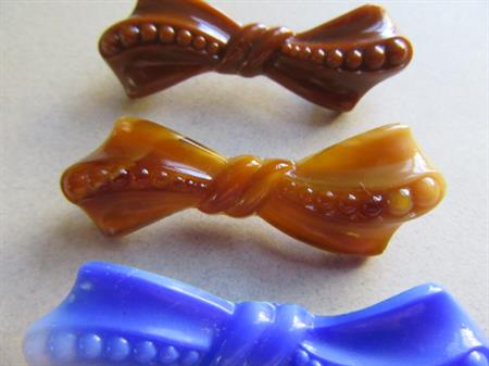 Vintage Czech Glass Bow Pin Lot Never worn