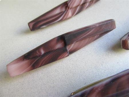 Vintage Czech Art Glass Pin Lot Never Worn 