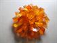 Mod Lucite Pin Brooch 1960's Orange Jello Faceted Hong Kong Vintage Costume Jewelry