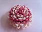 1960's Mod Beaded Pin Pink and Raspberry Loopy Plastic Western Germany Cluster Brooch Vintage Costume Jewelry Fab Twiggy