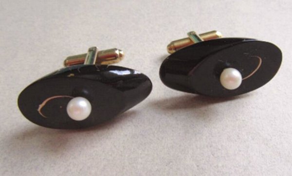 Hawaiian Coral Cufflinks Pearl Maui Divers Mens Jewelry ēkaha kū moana