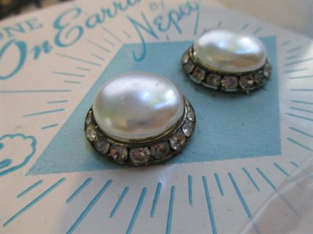 1950's Earrings Nepco Snap On Vintage Jewelry