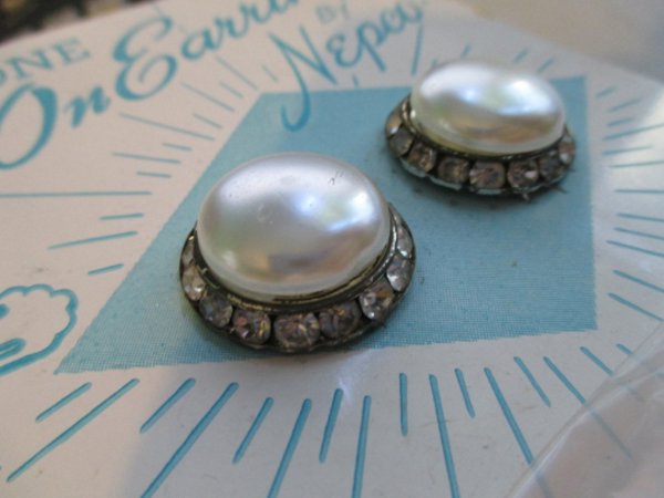 1950's Earrings Nepco Snap On Vintage Jewelry