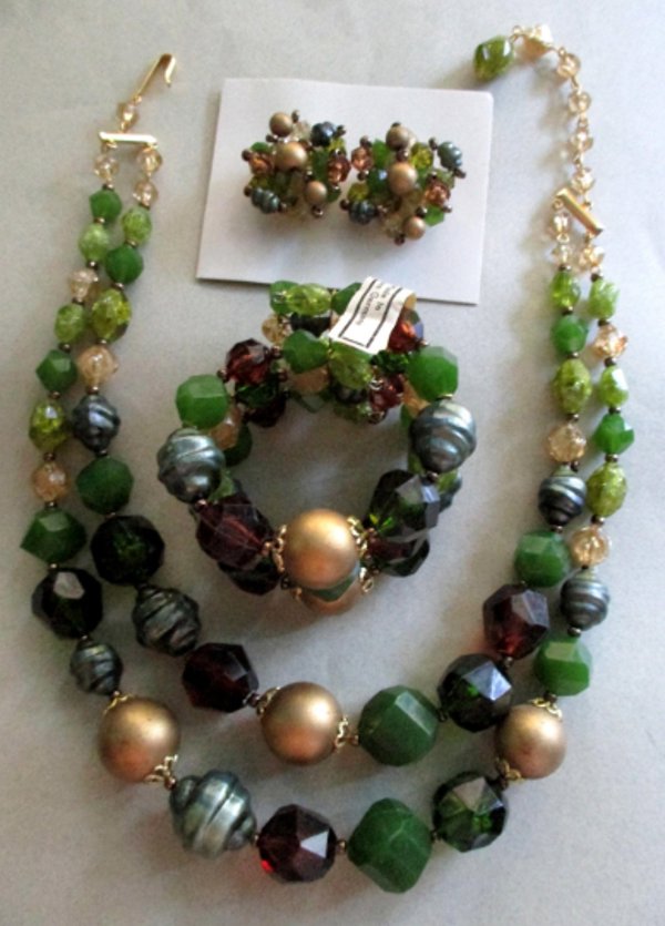 1950's Western Germany Lucite Set Never Worn Vintage Jewelry