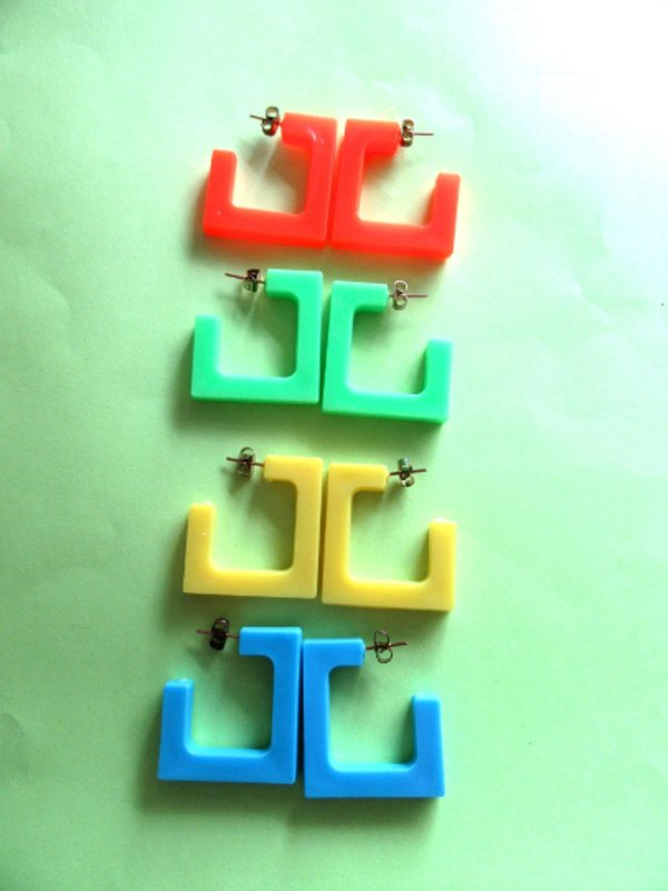 Mod 1960's Earrings Lot Never Worn 