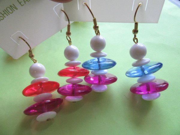 1980s Lucite Earrings Color Choice  Vintage Jewelry