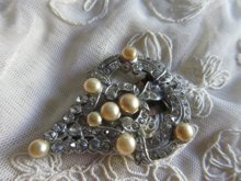 Art Deco Rhinestone Dress Clip Vintage Jewelry