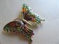 Monarch Butterfly Pin Brooch Swallowtail Costume Jewelry Figural Mulit Color Enameled