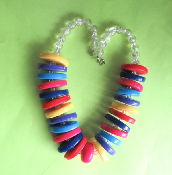 Vintage 1980's Lucite Rainbow Necklace