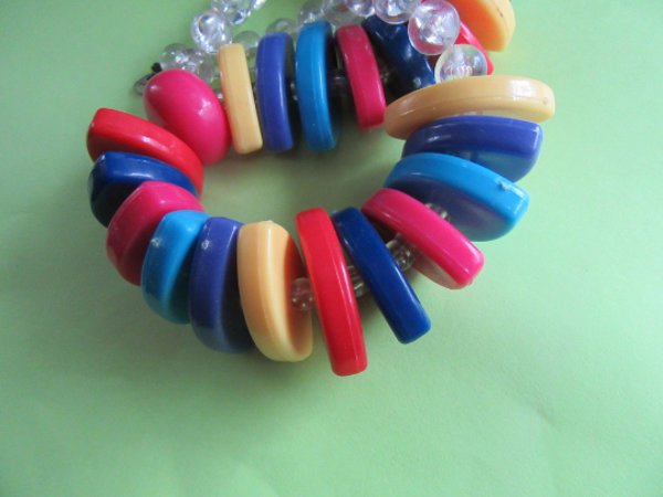 Vintage 1980's Lucite Rainbow Necklace