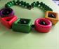 1980's Necklace Color Block Lucite Geometric Rad '80's Accessories Theme Party Vintage Costume Jewelry Rainbow Colors