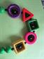 1980's Necklace Color Block Lucite Geometric Rad '80's Accessories Theme Party Vintage Costume Jewelry Rainbow Colors