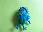 Anthropomorphic Google Eyes Pin Blue Bird With Hat Figural Googly Vintage Costume Jewelry