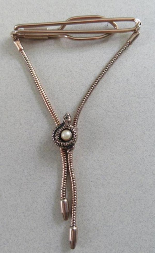 Vintage 1940's Snake Tie Bar Mens Vintage Jewelry