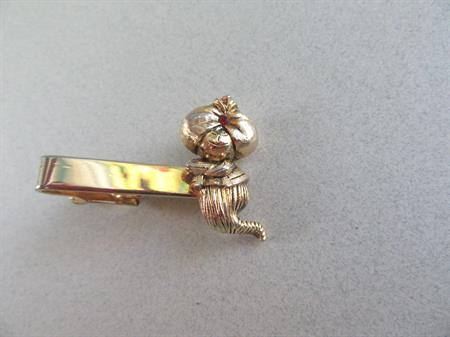 Vintage Smiling Genie Skinny Tie Bar Aycock Signed RARE Early 1960's Men's Jewelry Accessories Aladdin