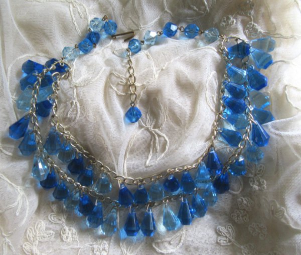 1960's Western Germany Lucite Necklace Signed Vintage Jewelry