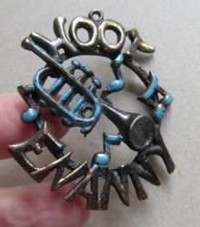 1960's Hootenanny Pendant Country Vintage Jewelry