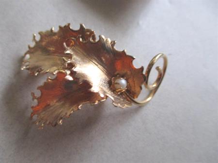 1950's Cultured Pearls Pin Set Vintage Jewelry