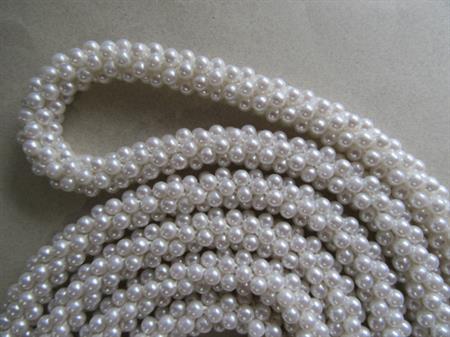 1960's Faux Pearl Rope Necklace Vintage Jewelry