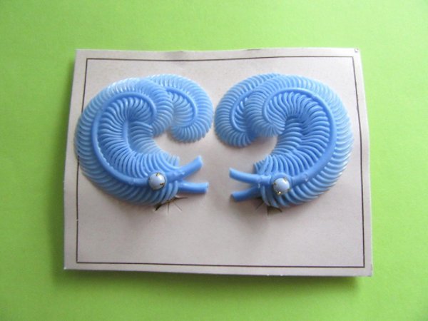 1950's Western Germany Blue Earrings Vintage Jewelry