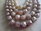 DELETE 1950's Multi Strand Necklace Hong Kong Silvery Pale Lilac Cream Mid Century Costume Jewelry 50's Accessories