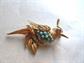 Bird Pin Brooch Vintage H. Pomerantz Co. Tropical Cockatoo 1960's Signed Costume Jewelry Figural Birding