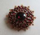 Vintage Red Rhinestone Pin Signed ART