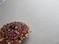 ART Faux Garnet Rhinestone Pin Brooch Arthur Pepper Signed Vintage Costume Jewelry Bohemian Style