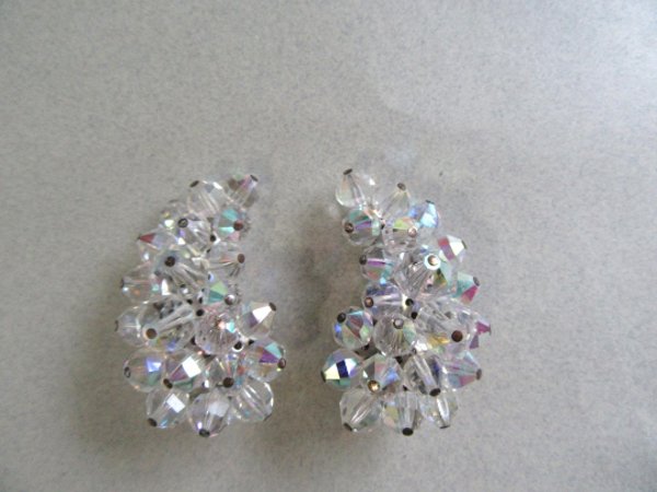Vintage Laguna Crystal Earrings Signed Jewelry Wedding