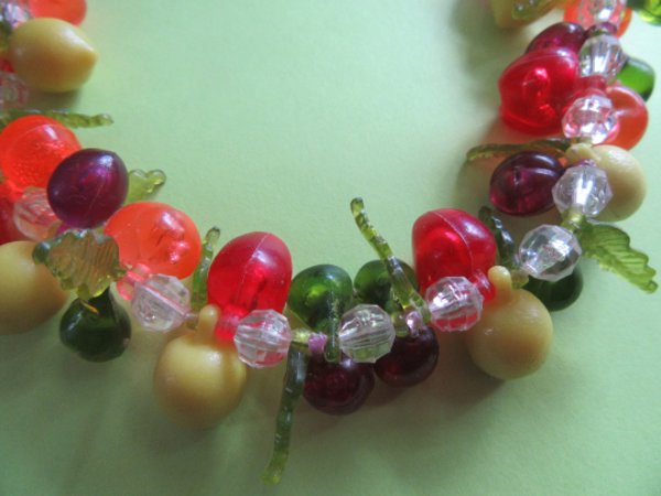 Vintage Fruit Salad Necklace 