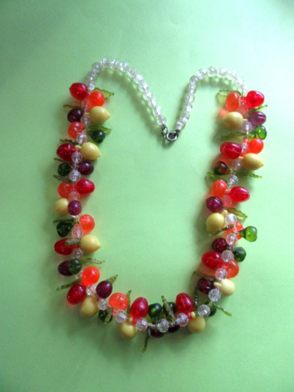 Vintage Fruit Salad Necklace 