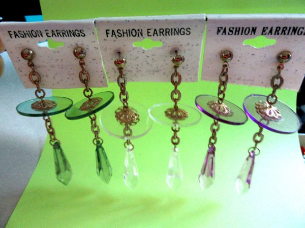 1980's Lucite Earrings Color Choice Vintage Jewelry