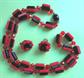 Vintage Western Germany Lucite Necklace Set Signed Jewelry