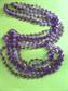 1960's Mod Purple Necklace Long Beads Vintage Costume Jewelry 60's Accessories Party Twiggy Go Go